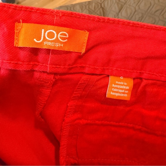 Joe Fresh Women's Vibrant Red Straight Leg Jeans- Size 8 - Picture 6 of 7